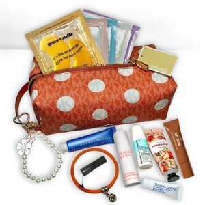 MICHAEL KORS—Jet Set Cosmetic Bag +BUNDLE 13pc Accessories & Beauty Travel Items